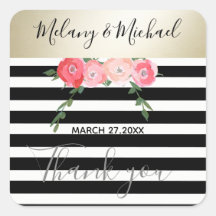 Moderne rozen met gouden strepen Zwart-wit