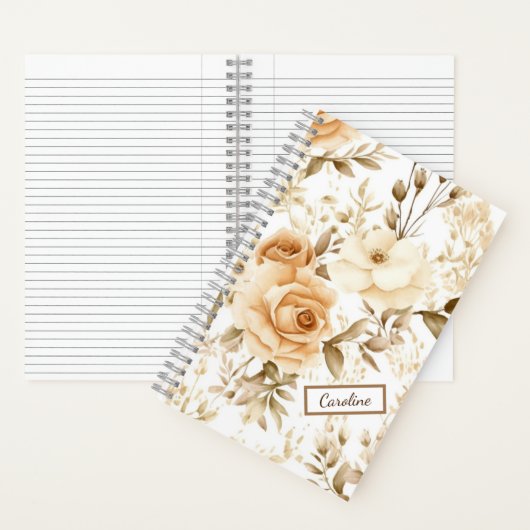 Moderne Rozen neutraal Notitieboek (Binnen)