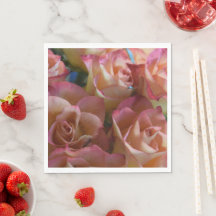 Moderne rozen papieren servetten