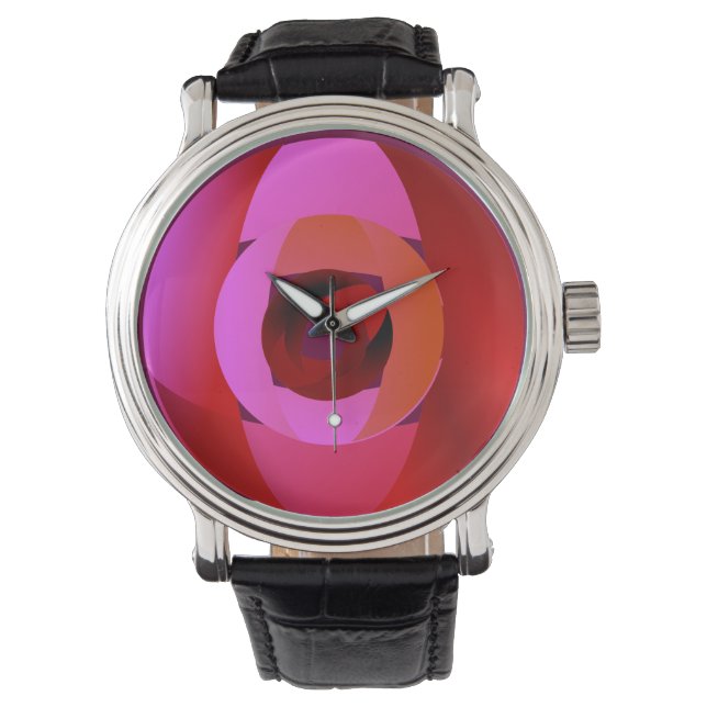 Moderne rozen polshorloge horloge (Voorkant)