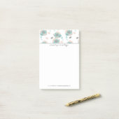 Moderne Rozen van Floral Pastel Post-it® Notes (Op bureau)