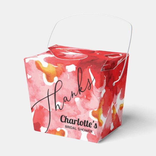 Moderne Rozen Vrijgezellenfeest Bedankdoosjes (Voorkant Zijde)