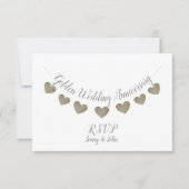 Moderne RSVP 50e witte gouden bruiloft jubileum (Voorkant)