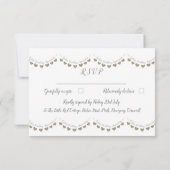 Moderne RSVP 50e witte gouden bruiloft jubileum (Achterkant)