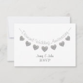 Moderne RSVP 60e witte diamanten bruiloft jubileum (Voorkant)
