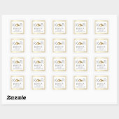 moderne RSVP-bruiloft is elegant vierkant Vierkante Sticker (Vel)