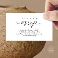 Moderne RSVP-huwelijksuitnodiging, via website