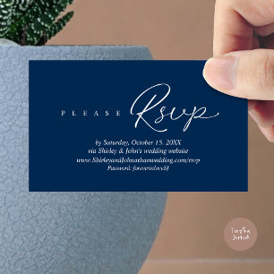 Moderne RSVP-huwelijksuitnodiging, via website Informatiekaartje
