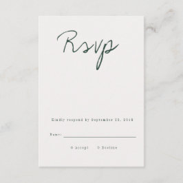 Moderne RSVP-kaart met kalligrafie RSVP Kaartje