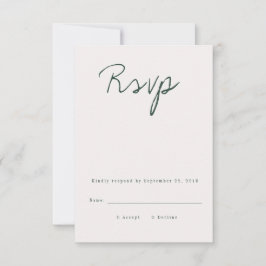 Moderne RSVP-kaart met kalligrafie RSVP Kaartje