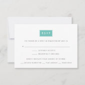 Moderne RSVP-Kaart met maaltijdkeuze | Pool RSVP Kaartje (Voorkant)