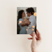 Moderne RSVP-kaart met QR-code en eigen foto Kaart