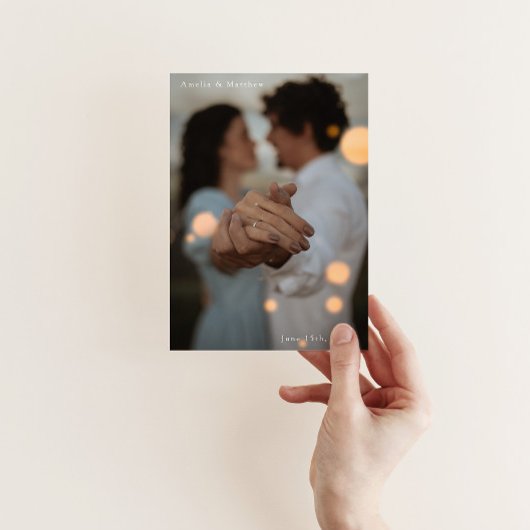 Moderne RSVP-kaart met QR-code en eigen foto Kaart