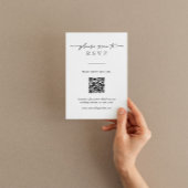 Moderne RSVP-kaart met QR-code en eigen foto Kaart