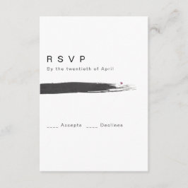 Moderne RSVP-kaart penseel RSVP Kaartje