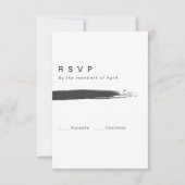 Moderne RSVP-kaart penseel RSVP Kaartje (Voorkant)