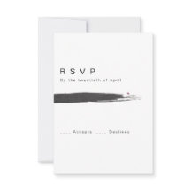 Moderne RSVP-kaart penseel
