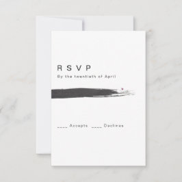 Moderne RSVP-kaart penseel RSVP Kaartje