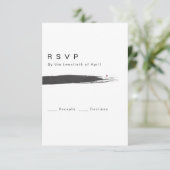 Moderne RSVP-kaart penseel RSVP Kaartje (Staand voorkant)