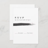 Moderne RSVP-kaart penseel RSVP Kaartje (Voorkant / Achterkant)