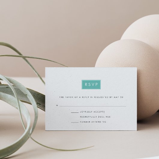 Moderne RSVP-Kaart | Pool RSVP Kaartje