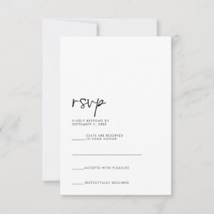 Moderne RSVP-kaart RSVP Kaartje