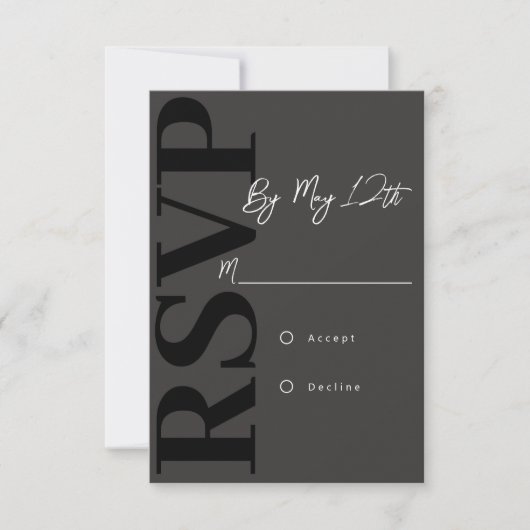 Moderne RSVP-kaart RSVP Kaartje (Voorkant)