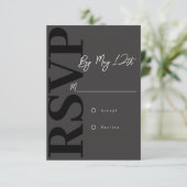 Moderne RSVP-kaart RSVP Kaartje (Staand voorkant)
