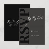 Moderne RSVP-kaart RSVP Kaartje (Voorkant / Achterkant)
