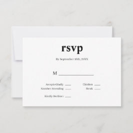 Moderne RSVP-Kaart voor bruiloft RSVP Kaartje
