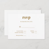 Moderne RSVP-Kaart voor bruiloft RSVP Kaartje (Voorkant / Achterkant)