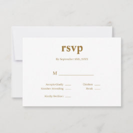 Moderne RSVP-Kaart voor bruiloft RSVP Kaartje