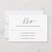 Moderne RSVP-kaart voor calligrafie RSVP Kaartje (Voorkant)