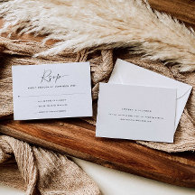 Moderne RSVP-kaart voor calligrafie