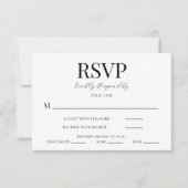 Moderne RSVP-kaart voor calligrafie RSVP Kaartje (Voorkant)