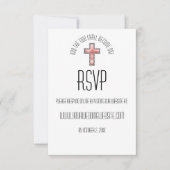 Moderne RSVP-kaart voor Christelijk huwelijk RSVP Kaartje (Voorkant)