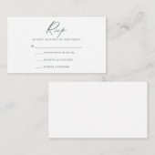 Moderne RSVP-kaart voor script Informatiekaartje (Voorkant / Achterkant)