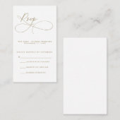 Moderne RSVP-kaart voor script Informatiekaartje (Voorkant / Achterkant)