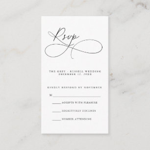 Moderne RSVP-kaart voor script Informatiekaartje