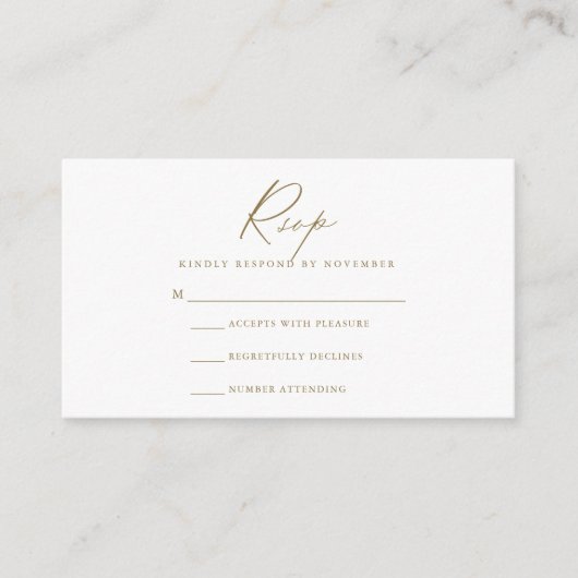 Moderne RSVP-kaart voor script Informatiekaartje (Voorkant)