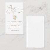 Moderne RSVP-kaart voor script Informatiekaartje (Voorkant / Achterkant)