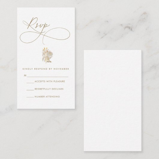 Moderne RSVP-kaart voor script Informatiekaartje (Voorkant / Achterkant)