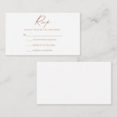 Moderne RSVP-kaart voor script Informatiekaartje (Voorkant / Achterkant)
