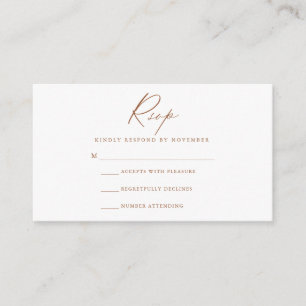 Moderne RSVP-kaart voor script Informatiekaartje