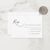 Moderne RSVP-kaart voor script Notitiekaartje (Voorkant / Achterkant in situ)