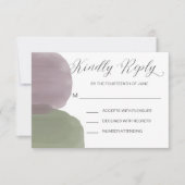 Moderne RSVP-kaart voor uitnodiging tot Waterverf (Voorkant)