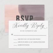 Moderne RSVP-kaart voor uitnodiging tot Waterverf (Voorkant / Achterkant)