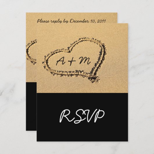 Moderne RSVP-kaarten voor batchbestemming RSVP Kaartje (Voorkant / Achterkant)