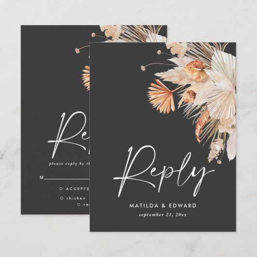 moderne RSVP Kaartje (Voorkant / Achterkant)