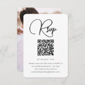 Moderne RSVP met QR-code en foto's (Voorkant / Achterkant)
